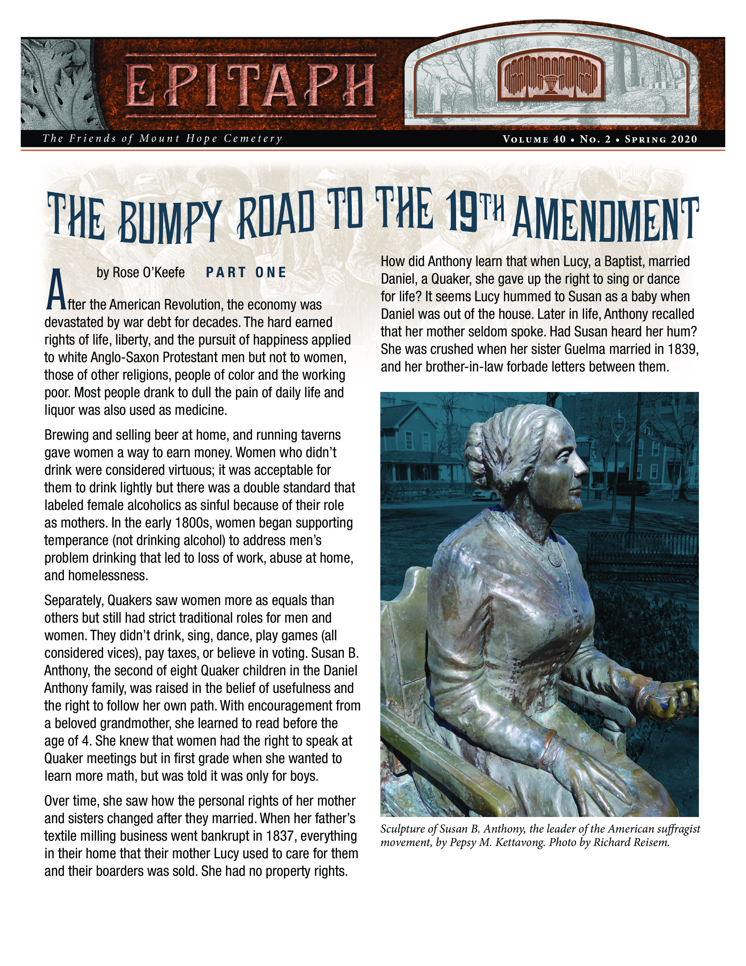The Bumpy Road to the 19th Amendment Part One The Bumpy Road to the 19th Amendment Part One